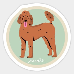 Poodle Dog Breed Cursive Graphic Sticker